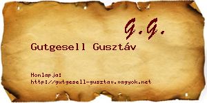 Gutgesell Gusztáv névjegykártya